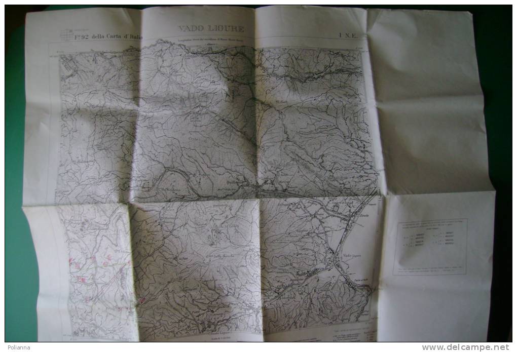 C0468 -  CARTINA - F.92 Carta D´Italia - VADO LIGURE - Istit.Geografico Militare Anni ´60 - Cartes Topographiques