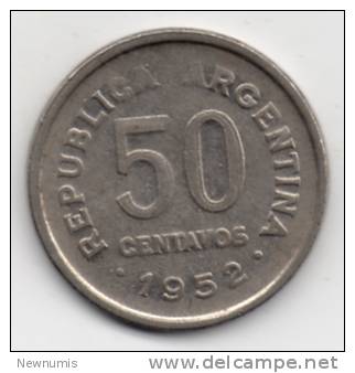 ARGENTINA 50 CENTAVOS 1952 - Argentinië