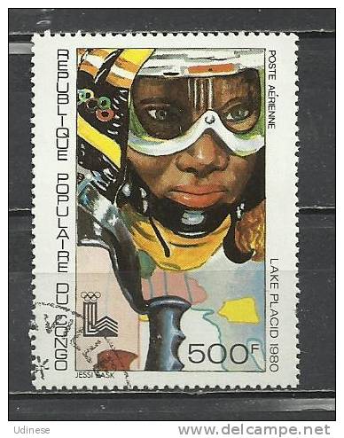 CONGO POPULAR REPUBLIC 1979 - WINTER OLYMPIC GAMES  500 - USED OBLITERE GESTEMPELT - Inverno1980: Lake Placid