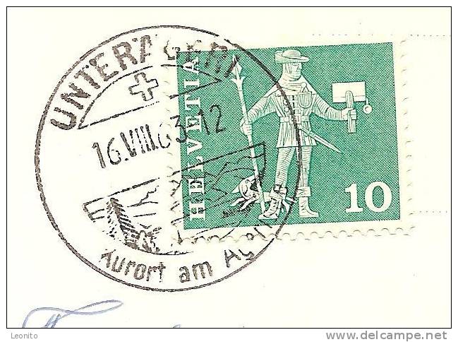 Eierhals Unter- Und Oberägeri Aergerisee Stempel ! 1963 - Oberägeri