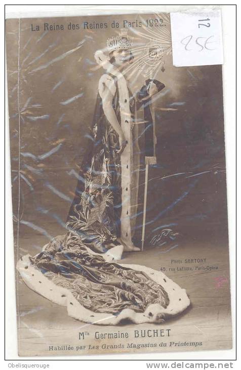 La Reine Des Reines  - 1922 Germaine BUCHET  -  PUBLICITE  Printemps TOP - Réceptions