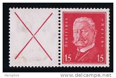 Reichpräsidenten.  X/15   Mi Nr W30 ** MNH - Zusammendrucke