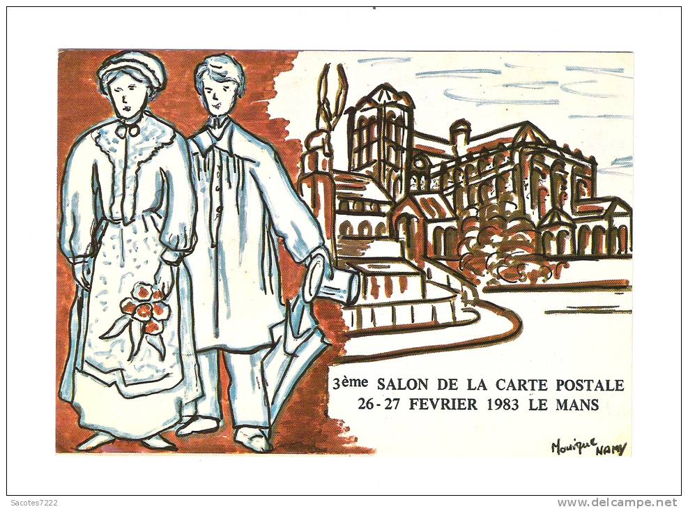 CP SALON DE LA CARTE POSTALE LE MANS 1983 - Borse E Saloni Del Collezionismo