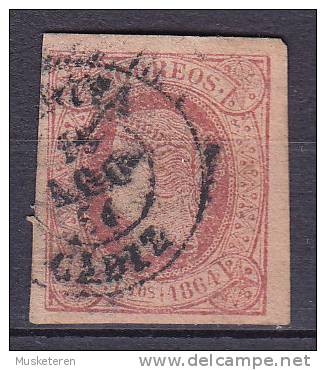 Spain 1864 Mi. 56     4 Cs Queen Königin Isabella II. CADIZ Cancel - Used Stamps