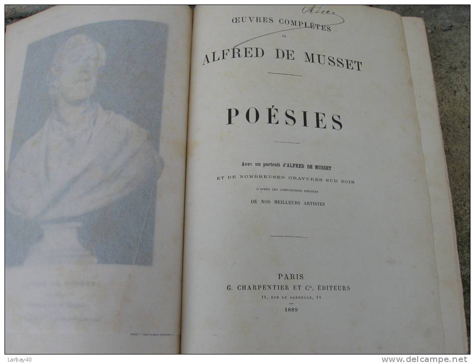 A De Musset  Oeuvres Completes Tom 1 - Poeme Mort D Alfred De Musset  1 Mai 1857  A Daudet - Autores Franceses