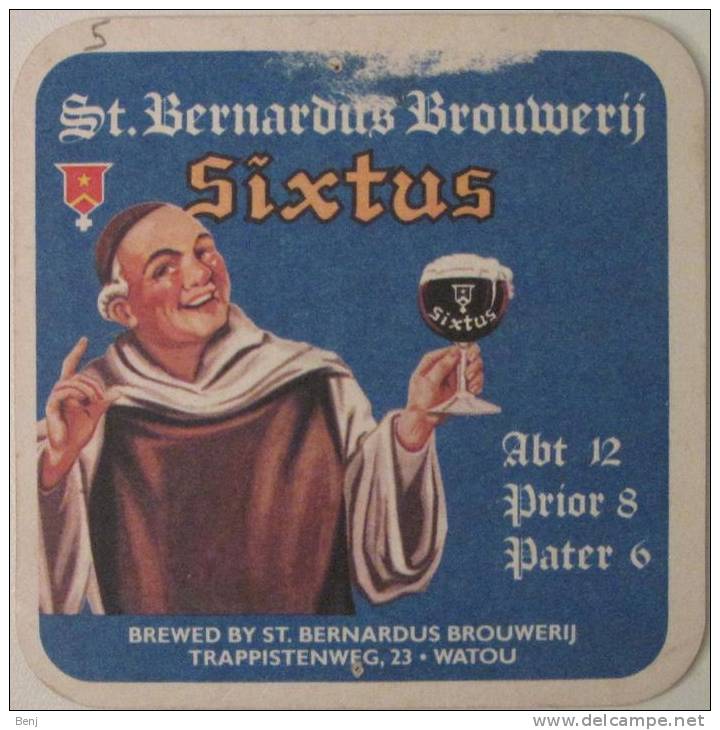 Sous-bock Bierdeckel Bierviltje Coaster ST BERNARDUS TRIPEL - ST BERNARDUS BROUWERIJ SIXTUS (RA) - Sous-bocks