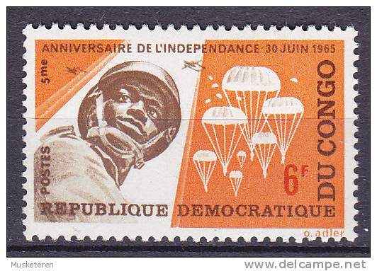 Democratic Republic Of Congo 1970 Mi. 236     6 Fr Unabhängigkeit Independence Paratroopers MNH** - Ungebraucht