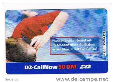 GERMANIA (GERMANY) - D2  (RECHARGE) -  WASSERDICHTE NEUIGKEIT    EXP. 7.02      - USED ° - RIF. 5804 - GSM, Voorafbetaald & Herlaadbare Kaarten