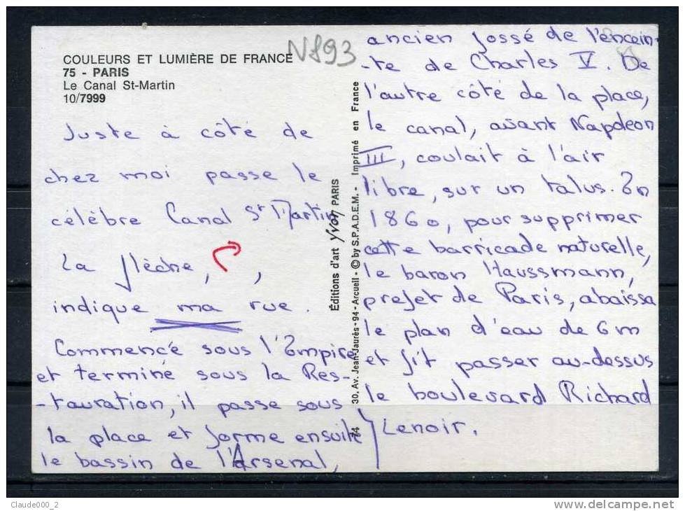 BELLE PENICHE DANS L'ECLUSE . Voir Recto Verso       (N893) - Embarcaciones