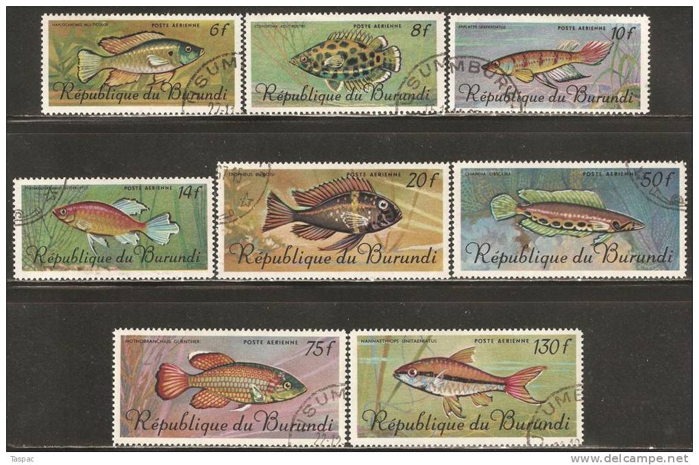 Burundi 1967 Mi# 359-367 A Used - Tropical Fish (Air Post) - Gebruikt