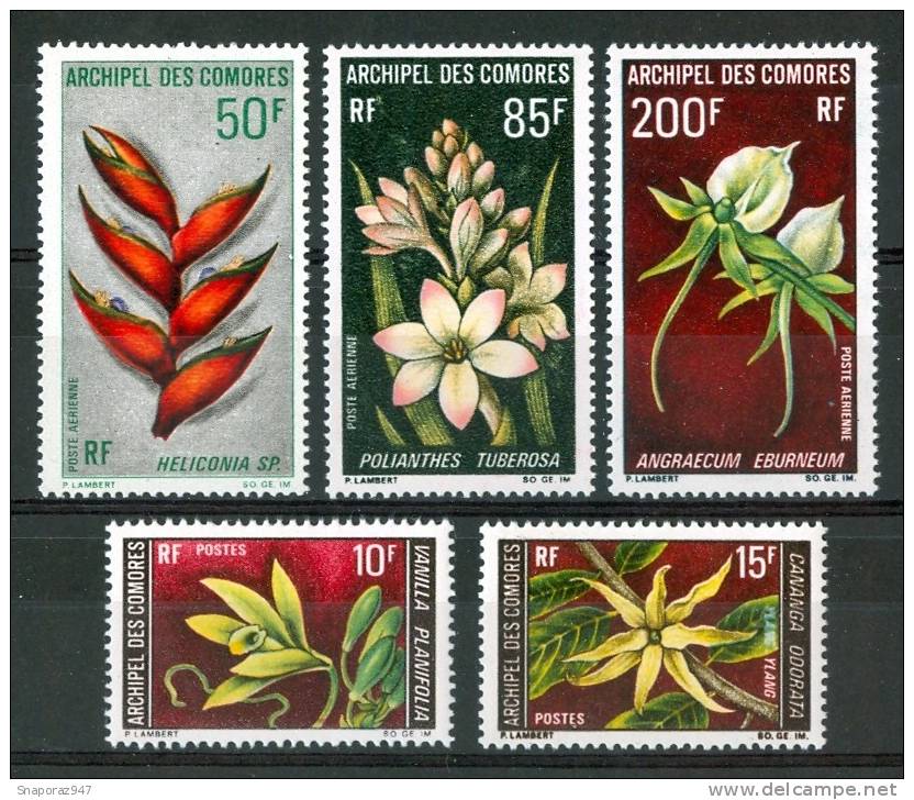 1969/70 Isole Comore Comore Fiori Flowers Blumen Fleurs Set MNH** Fio44 - Unused Stamps