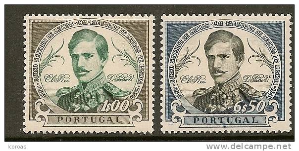 D. Pedro V; University - Unused Stamps