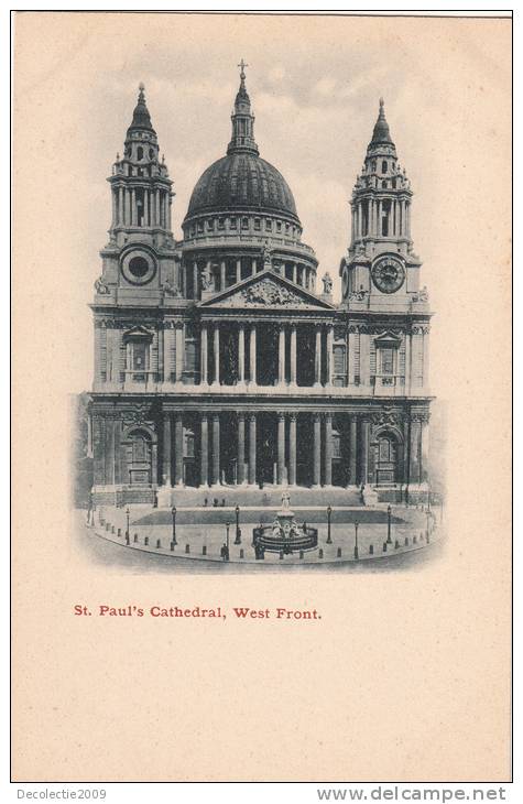 B5589 St Paul Cathedral West Front Used Good Shape - St. Paul's Cathedral