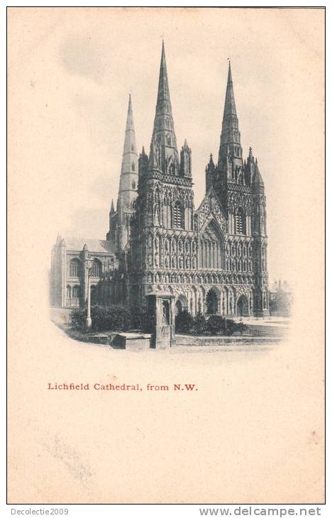 B5591 Lichfield Cathedral From NW Used Good Shape - Sonstige & Ohne Zuordnung