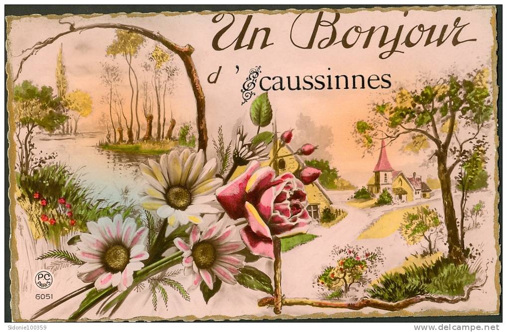 Carte Postale D'Ecaussinnes (Un Bonjour D'Ecaussinnes)  Editeur  : P - C (Paris) 6051 - Ecaussinnes