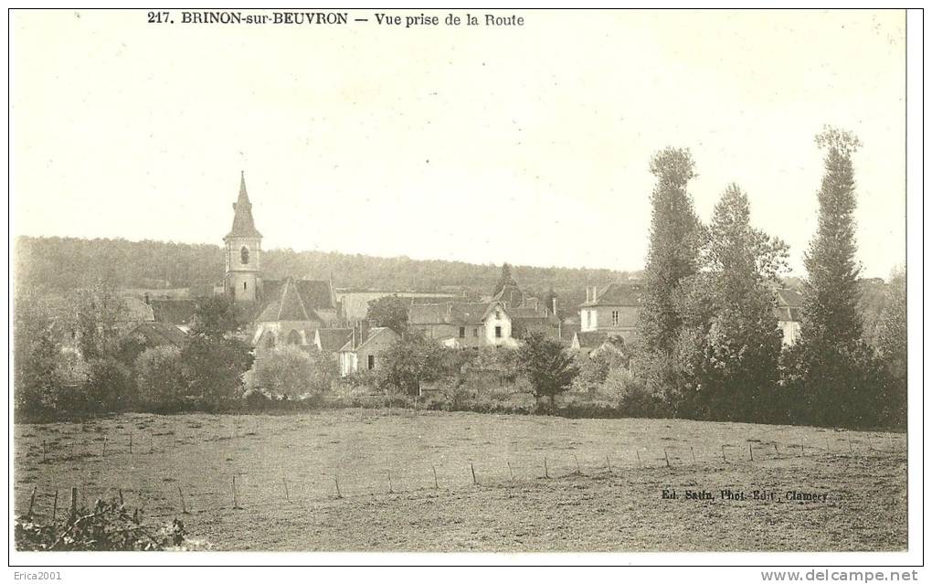 Brinon Sur Beuvron. Vue D'ensemble Prise De La Route. - Brinon Sur Beuvron