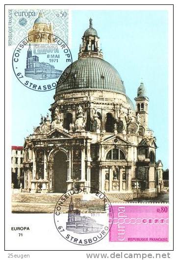 FRANCE  1971  EUROPA CEPT MAXIMUMCARD - 1971