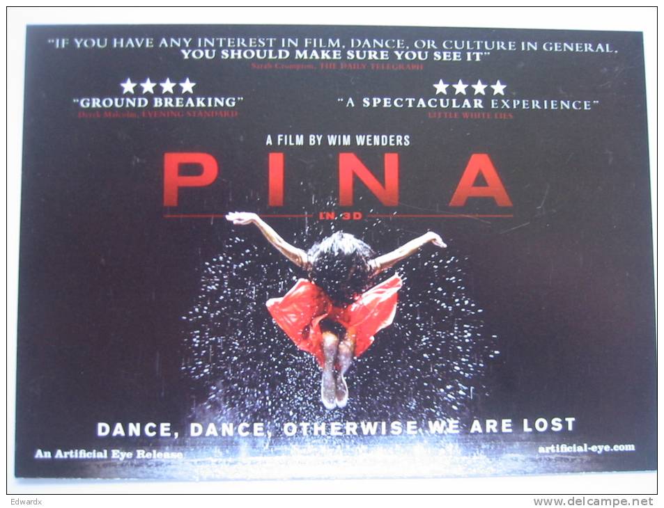 Pina Bausch Wim Wenders 3D Film Poster Postcard 2011 - Affiches Sur Carte