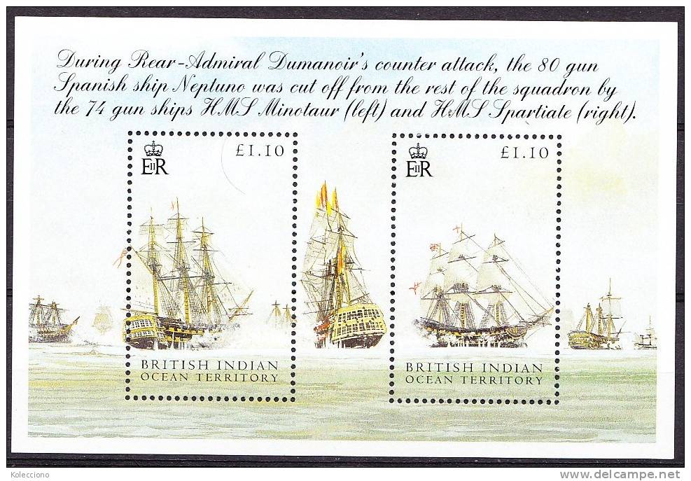 British Indian Ocean 2005 Yv. HB 23, 2nd Century Of The Battle Of Trafalgar, Ships, MNH - Brits Indische Oceaanterritorium