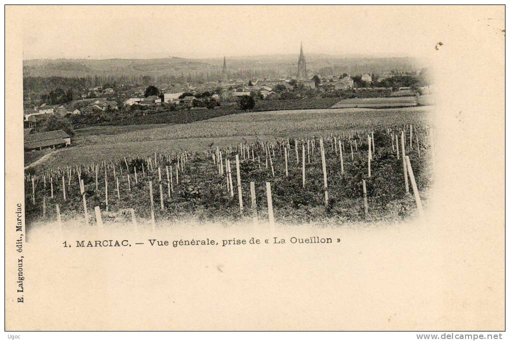 CPA - 32 - MARCIAC - Vue Générale, Prise De " La OueÏllon "  - 610 - Other & Unclassified