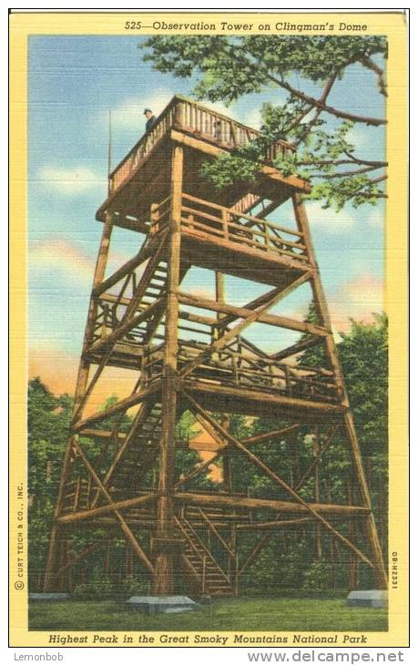 USA – United States – Observation Tower On Clingman's Dome, Great Smoky Mountains National Park  Unused Postcard [P6203] - USA Nationalparks