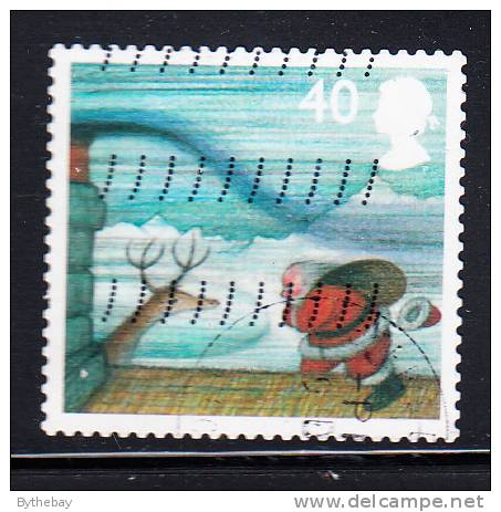 Great Britain Scott #2247 Used 40p Santa In Windstorm - Christmas - Used Stamps