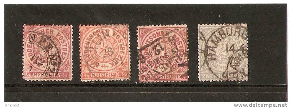 ALLEMAGNEconf De L All Du Nord 1869  N° 12/14/15/16/   Avec Charniere - Used