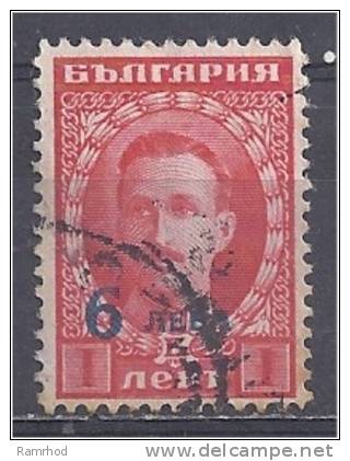 BULGARIA 1924 King Boris III  Overprint - 6l. On 1l. - Red   FU - Used Stamps