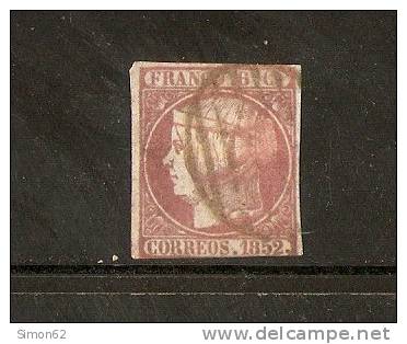 ESPAGNE Royaume D Isabelle2 1852  N° 6a Recto Verso  Avec Charniere - Used Stamps