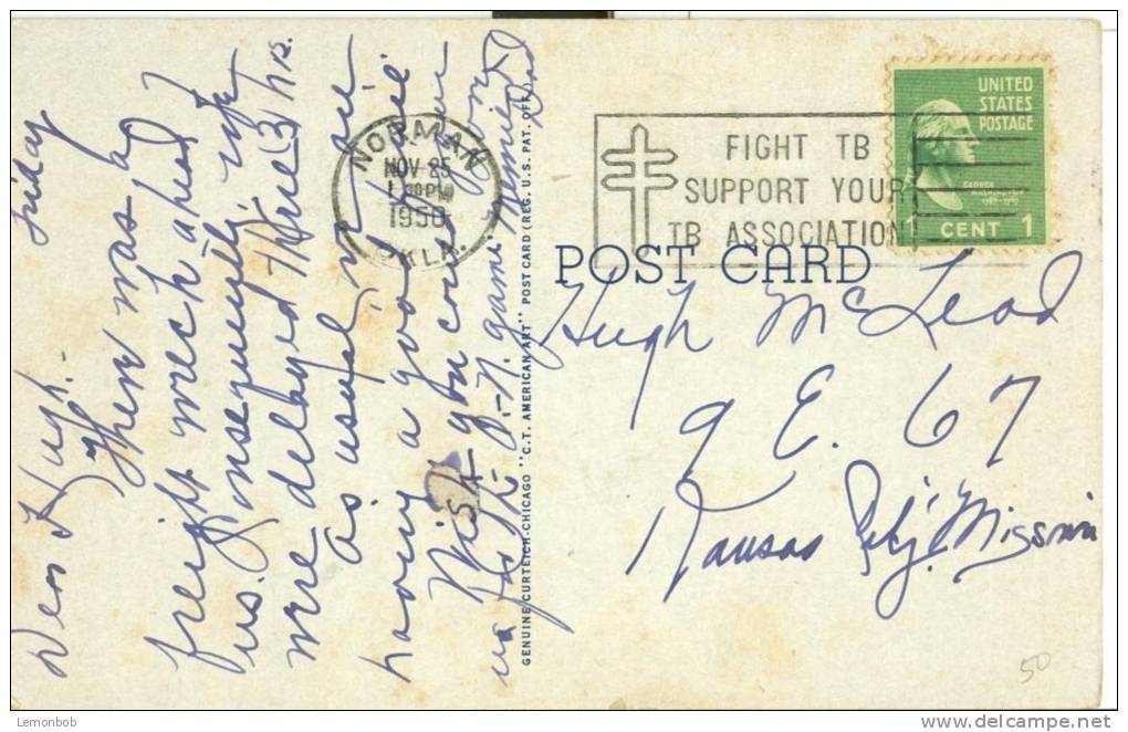 USA – United States – Birthplace Of Will Rogers, Northwest Of Claremore, Oklahoma 1950 Used Postcard [P6225] - Other & Unclassified