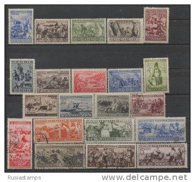 RUSSIA (USSR) -(CP3303)-YEAR 1933-(Michel 429/449)-Ethnography Of USSR- Mixed See Scann - Neufs