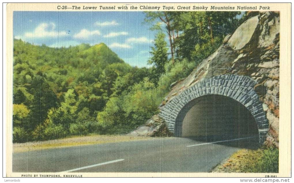 USA – United States – The Lower Tunnel With The Chimney Tops, Great Smoky Mountains National Park, Unused Postcard[P6245 - USA Nationale Parken