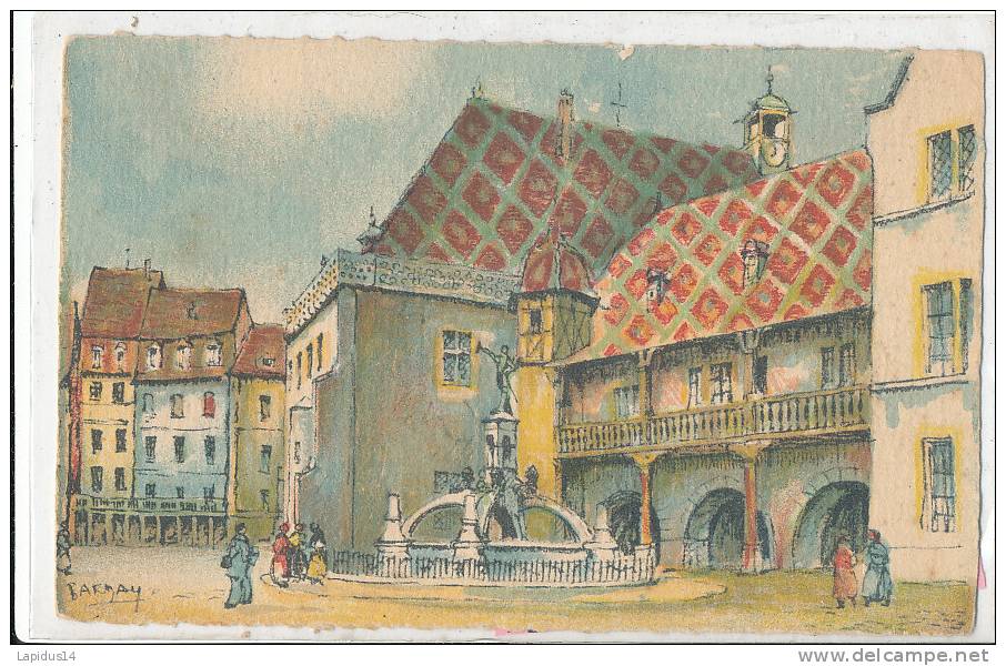 AA 916/  CPA - ILLUSTRATEUR   BARDAY - COLMAR  LA PLACE SCHWEND ET L'ANCIENNE DOUANE - Barday