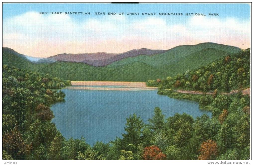 USA – United States – Lake Santeetlah, Near End Of Great Smoky Mountains National Park, Unused Linen Postcard [P6278] - Smokey Mountains