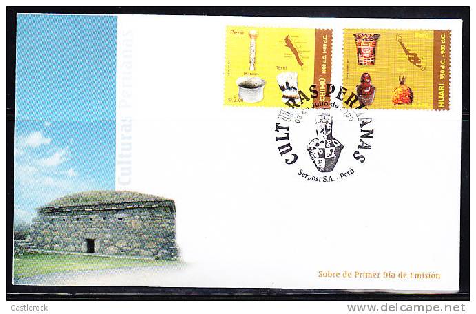 T)2009 PERU FDC PERUVIAN CULTURES/ METALS CERAMIC TEXTIL - Peru