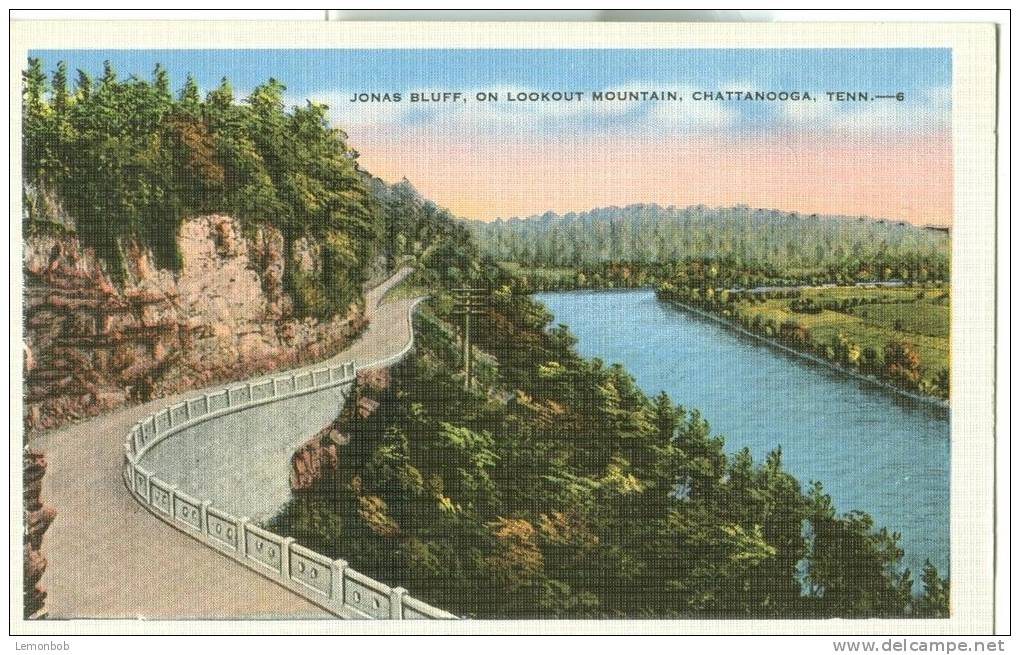 USA – United States – Jonas Bluff, On Lookout Mountain, Chattanooga, Tennessee, Unused Linen Postcard [P6290] - Chattanooga