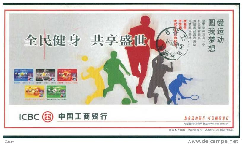 Badminton Basketball Volleyball Football Table Tennis Tennis Tavolo  , Pre- Stamped Card , Postal Stationery - Badminton