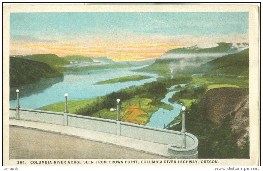 USA – United States – Columbia River Gorge Seen From Crown Point, Columbia River Highway, Oregon, Used Postcard[P6297] - Autres & Non Classés