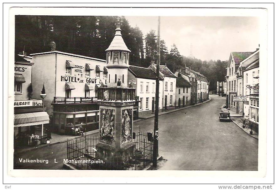 VALKENBURG Limburg, Nederland : Monumentplein; Hotel De Grot; Garage ; AUTO ; TB - Valkenburg