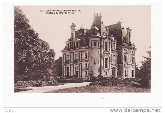 Carte 1920 ENVIRONS D'ECOMMOY / LE CHATEAU DE CHARDONNEUX - Ecommoy