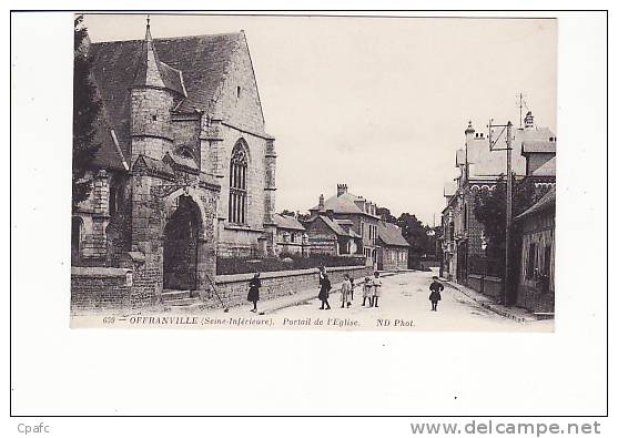 Carte 1915 OFFRANVILLE / PORTAIL DE L'EGLISE - Offranville