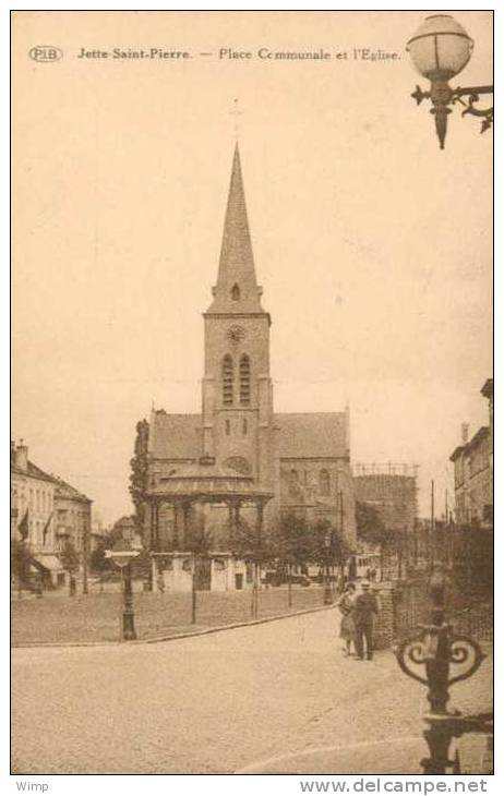 Jette - Jette Saint Pierre : Place Communale Et L'Eglise - Jette