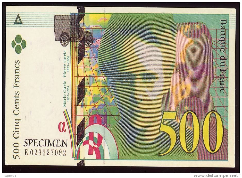 CPM  Représentation D'un Billet De 500 Frs Pierre &amp; Marie Curie - Monedas (representaciones)