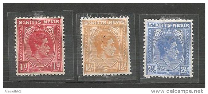 St.  Kitts Nevis Saint Kitts    N.  94-95-97/* Tipo A - 1938/1943 - Lot Lotto - St.Kitts And Nevis ( 1983-...)