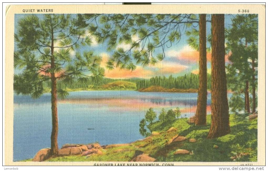 USA – United States – Quiet Waters, Gardner Lake Near Norwich, Conn, Unused Linen Postcard [P6353] - Other & Unclassified