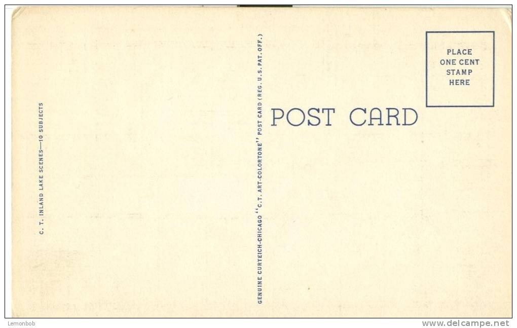 USA – United States – Quiet Waters, Gardner Lake Near Norwich, Conn, Unused Linen Postcard [P6353] - Other & Unclassified