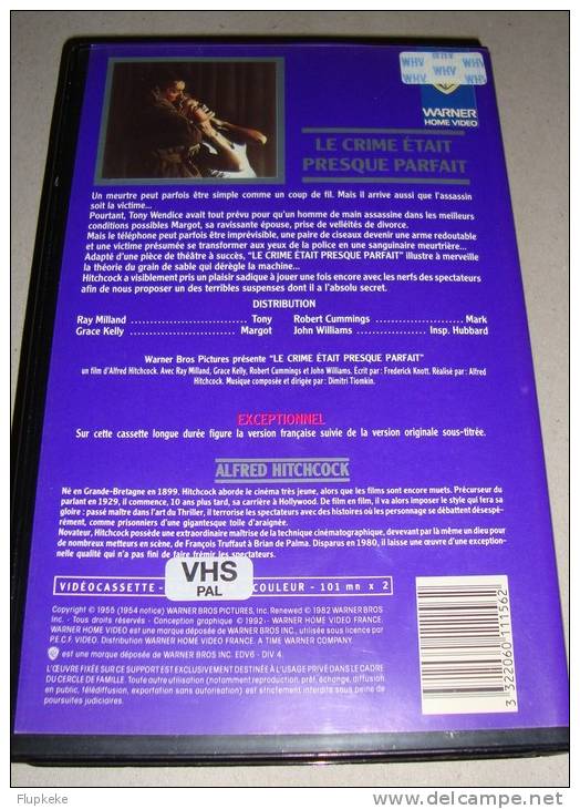 Vhs Pal Alfred Hitchcock La Loi Du Silence + Le Crime était Presque Parfait + L´Inconnu Du Nord Express Alfred Hitchcock - Krimis & Thriller