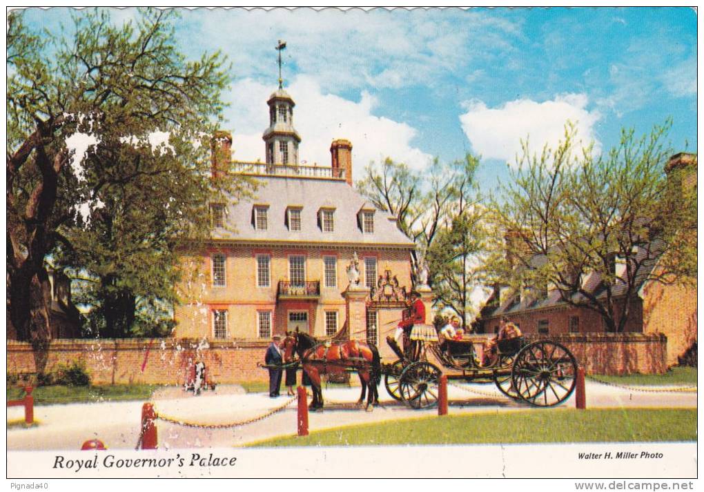 Cp , ÉTAT-UNIS , VIRGINIA , Royal Governor's Palace , Détail Au Verso - Virginia Beach