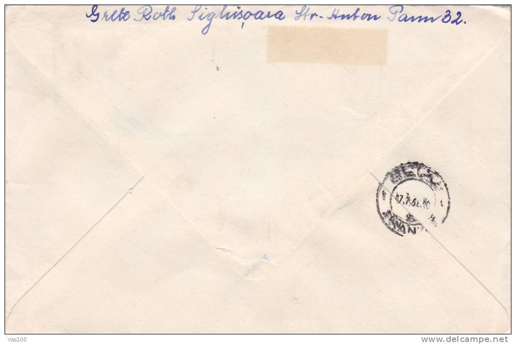 Inflation 1946 Mai 20 ,cover, 16 Stamps King Mihai & Filarmonica, From  Cluj To Sighisoara, Romania. - Covers & Documents