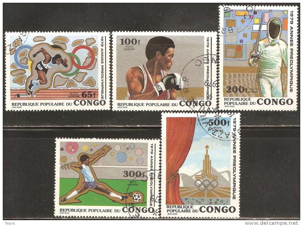 Congo - Brazzaville 1979 Mi# 707-711 Used - Pre-Olympic Year - Oblitérés